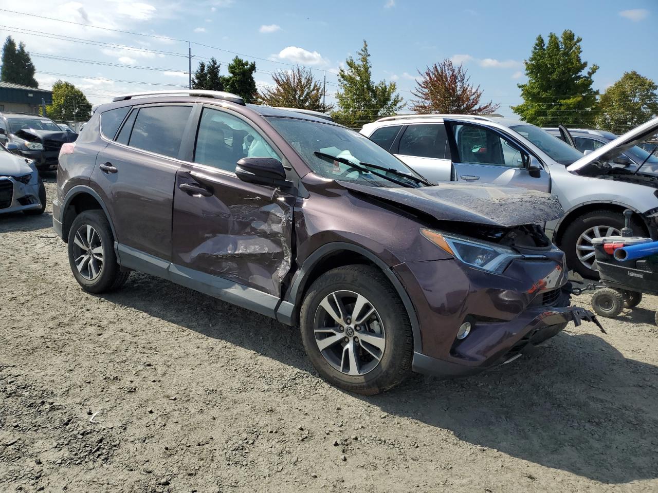 2017 Toyota RAV 4 VIN 2T3RFREV5HW693721 Copart auction photo, all over damage thumbnail 4