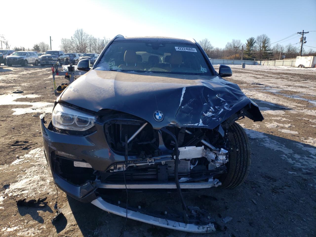 2020 BMW X3 VIN 5UXTY5C07L9B17008 Copart auction photo, front end damage thumbnail 5