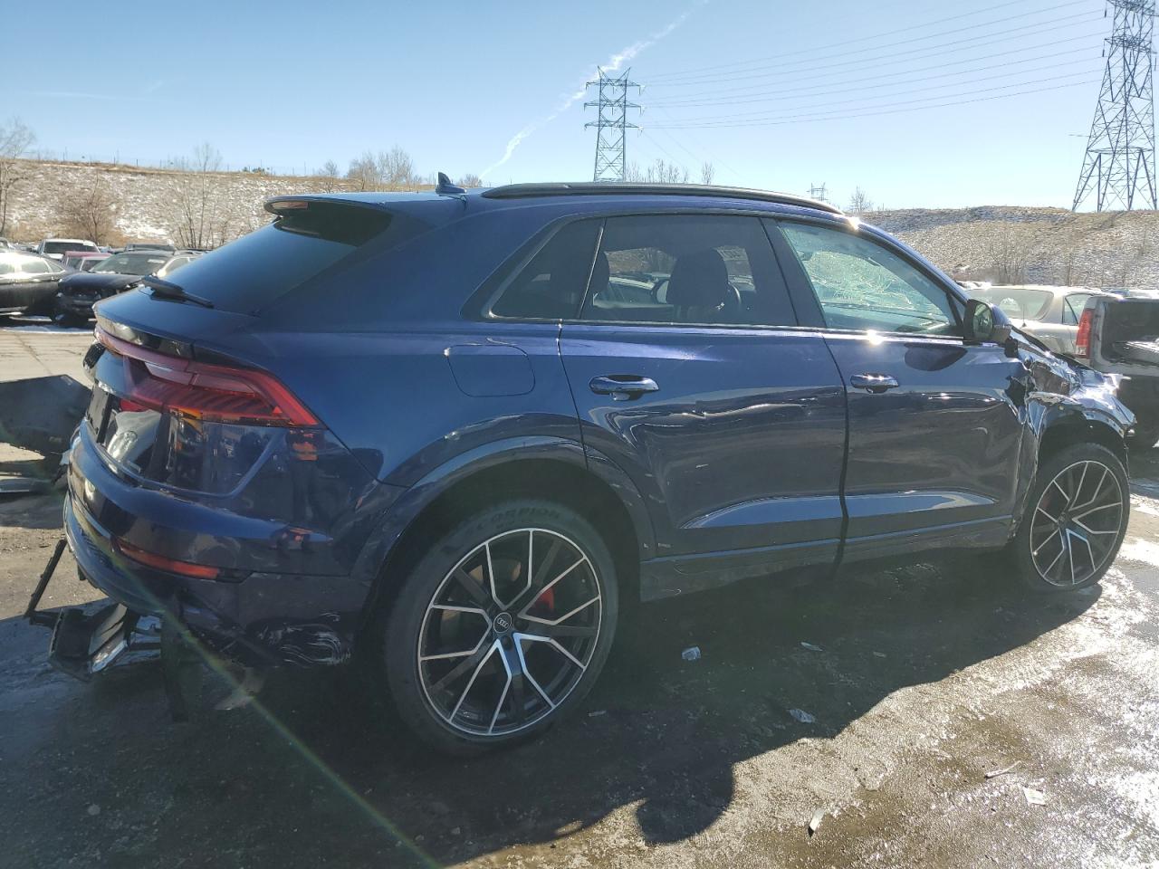 2021 Audi Q8 VIN WA1FVBF14MD043918 Copart auction photo, rollover damage thumbnail 3