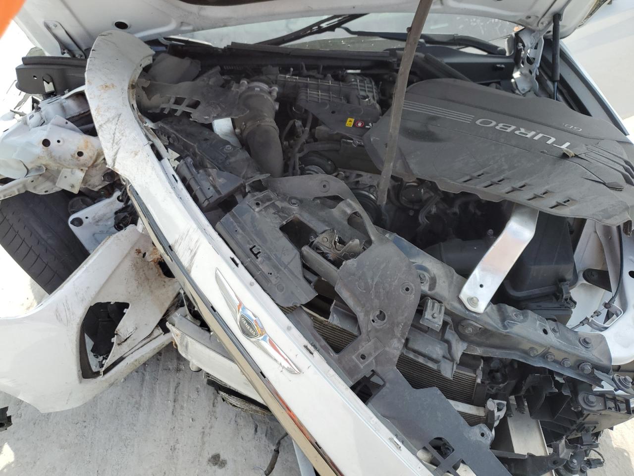 2019 Genesis G70 VIN KMTG34LE7KU012339 Copart auction photo, front end damage thumbnail 11