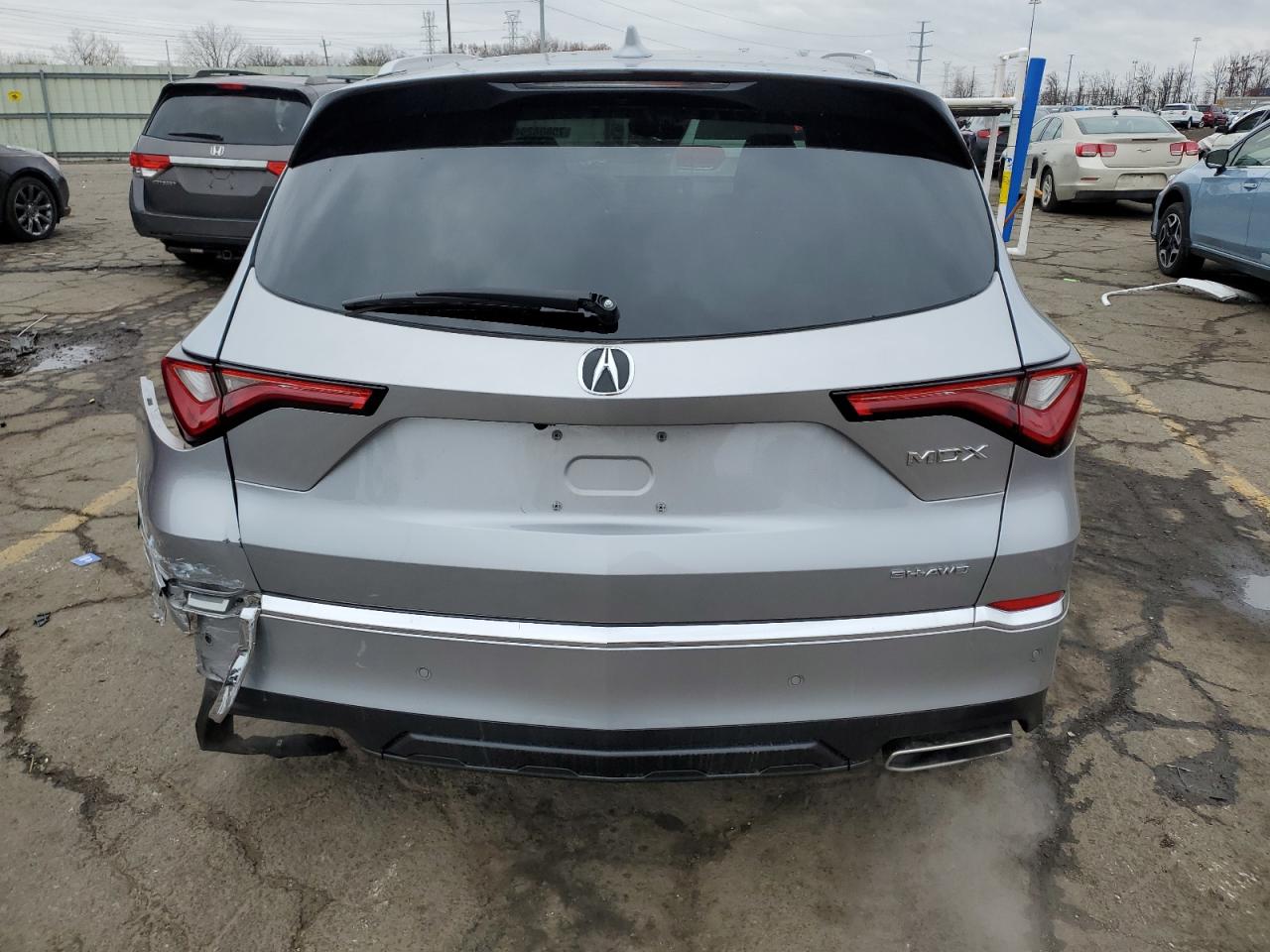 2022 Acura MDX VIN 5J8YE1H87NL015218 Copart auction photo, rear end damage thumbnail 6