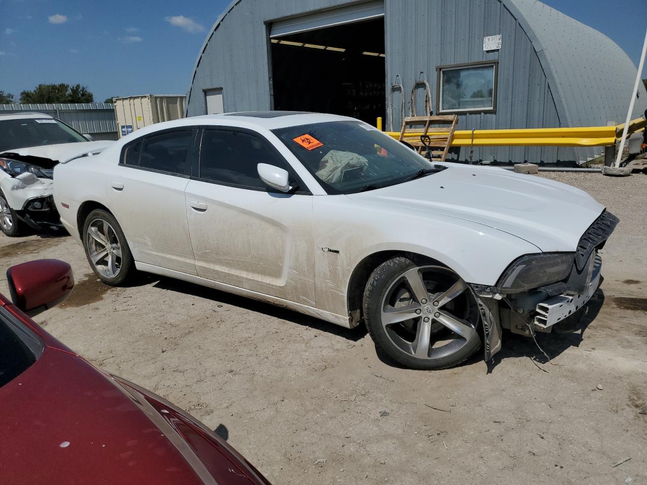 2014 Dodge Charger VIN 2C3CDXHG9EH296123 Copart auction photo, front end / side damage thumbnail 4