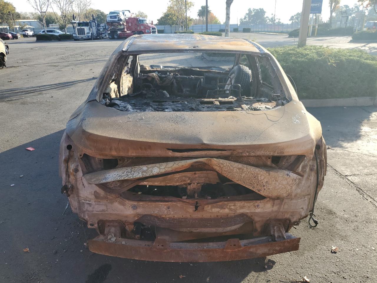 2013 Ford Focus VIN 1FADP3F21DL213203 Copart auction photo, burn damage thumbnail 6