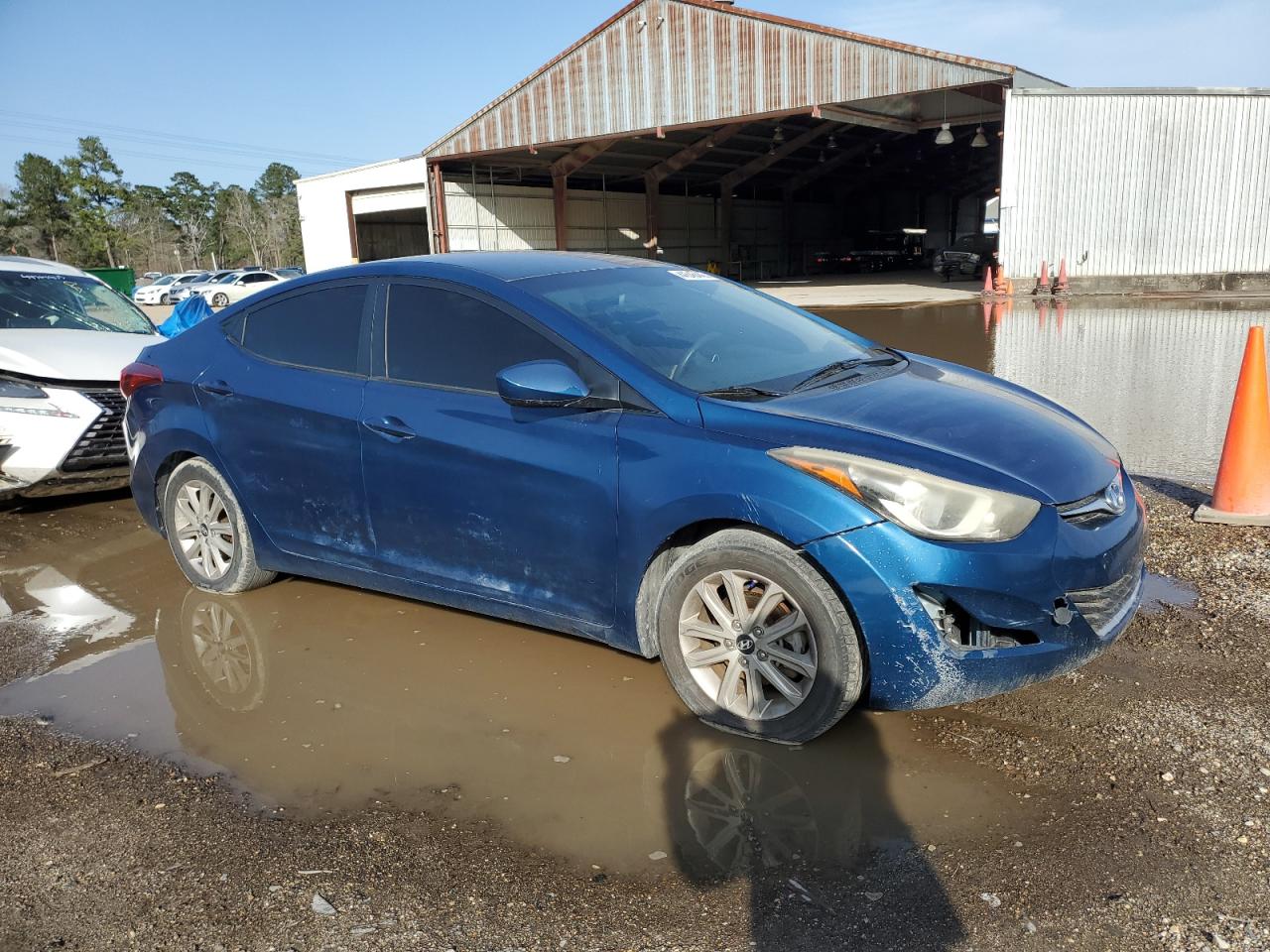 2014 Hyundai Elantra VIN KMHDH4AE6EU048397 Copart auction photo, front end damage thumbnail 4