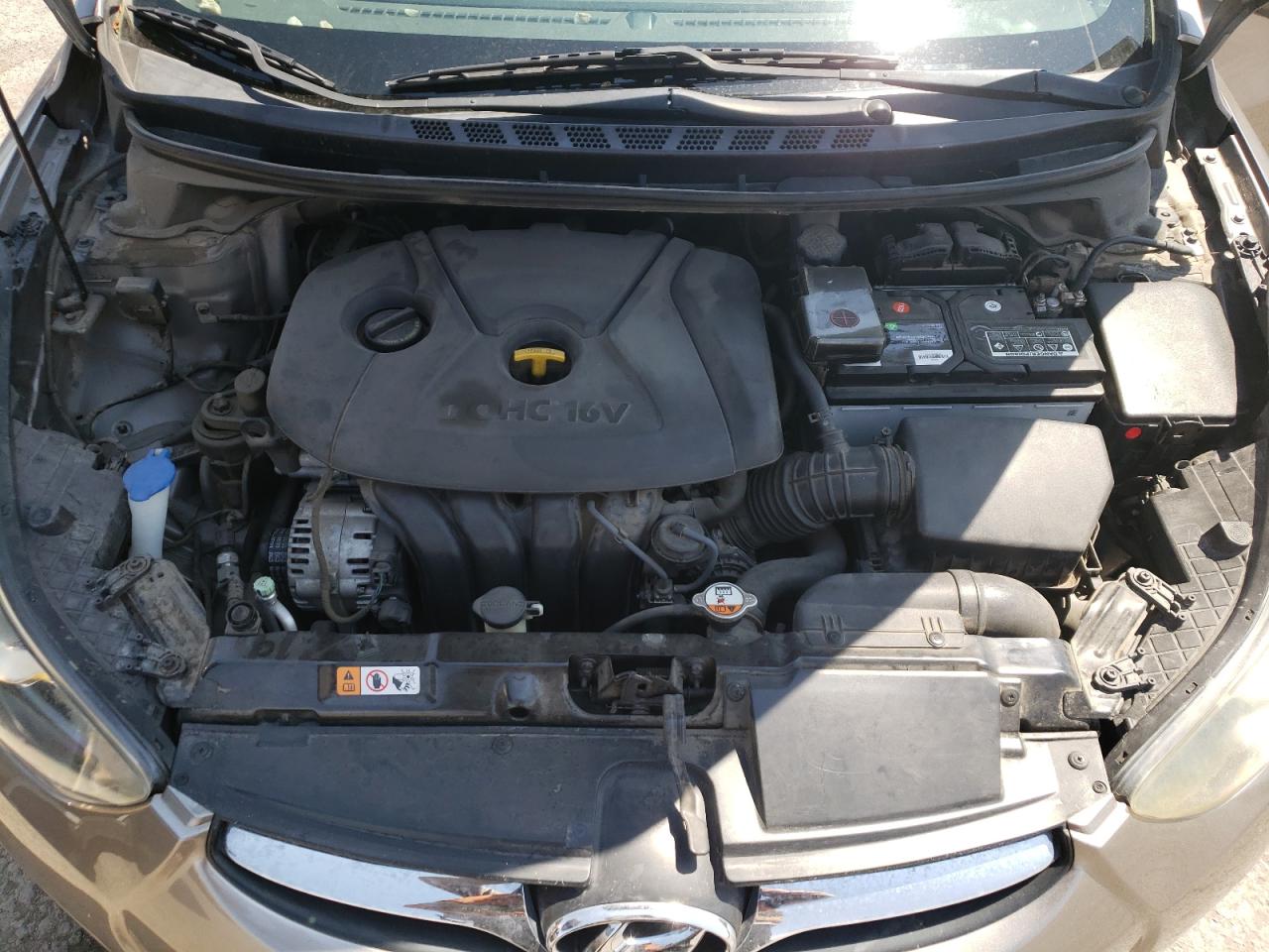 2013 Hyundai Elantra VIN 5NPDH4AEXDH384647 Copart auction photo, vandalism damage thumbnail 11