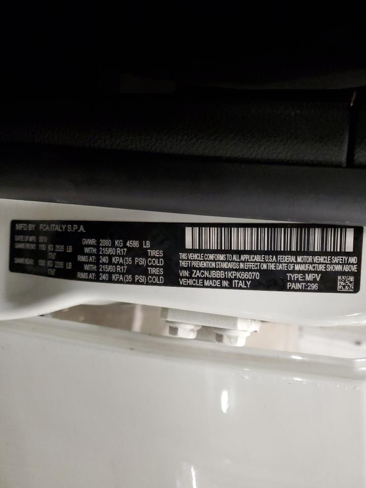 2019 Jeep Renegade VIN ZACNJBBB1KPK66070 Copart auction photo, front end damage thumbnail 13