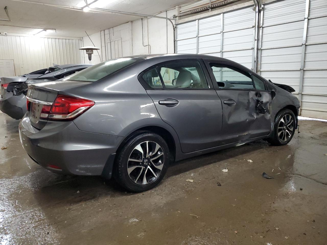 2013 Honda Civic VIN 2HGFB2F95DH519828 Copart auction photo, front end / side damage thumbnail 3