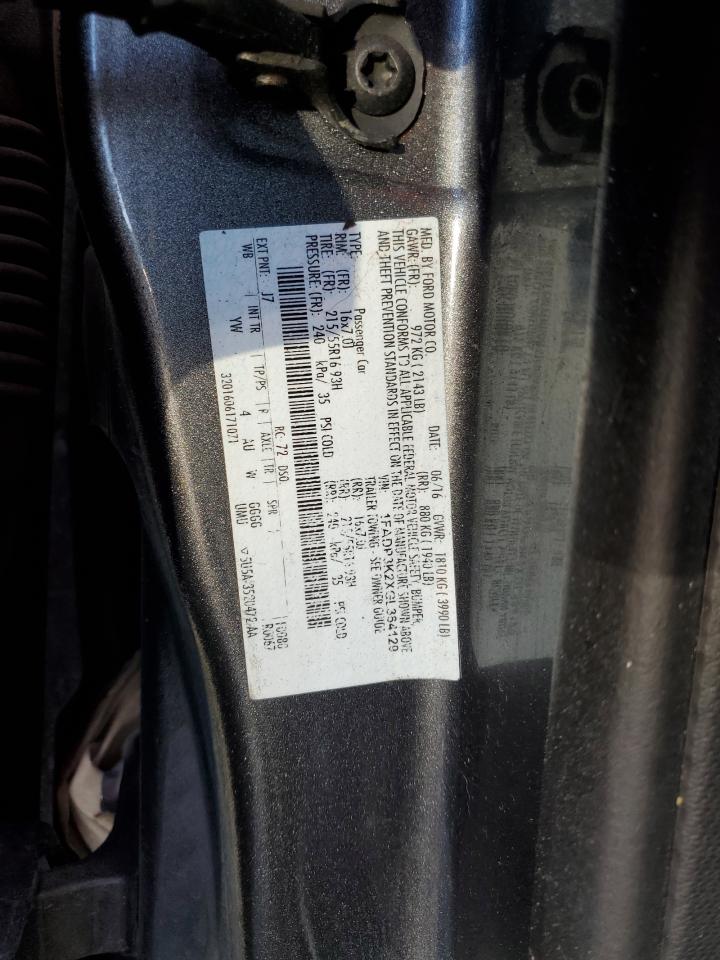 2016 Ford Focus VIN 1FADP3K2XGL364129 Copart auction photo, all over damage thumbnail 14