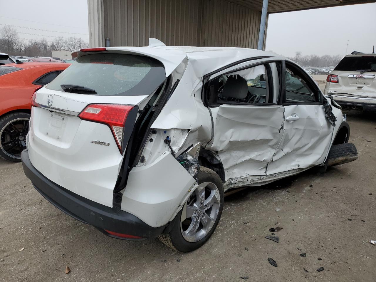 2022 Honda HR-V VIN 3CZRU6H32NM723635 Copart auction photo, all over damage thumbnail 3