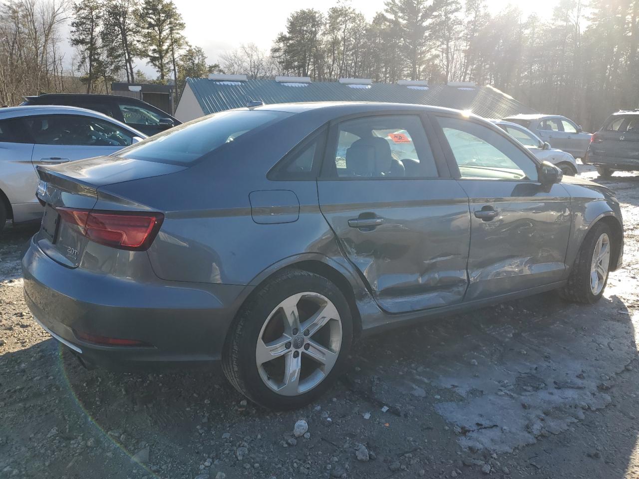 2018 Audi A3 VIN WAUB8GFF9J1043010 Copart auction photo, front end / side damage thumbnail 3