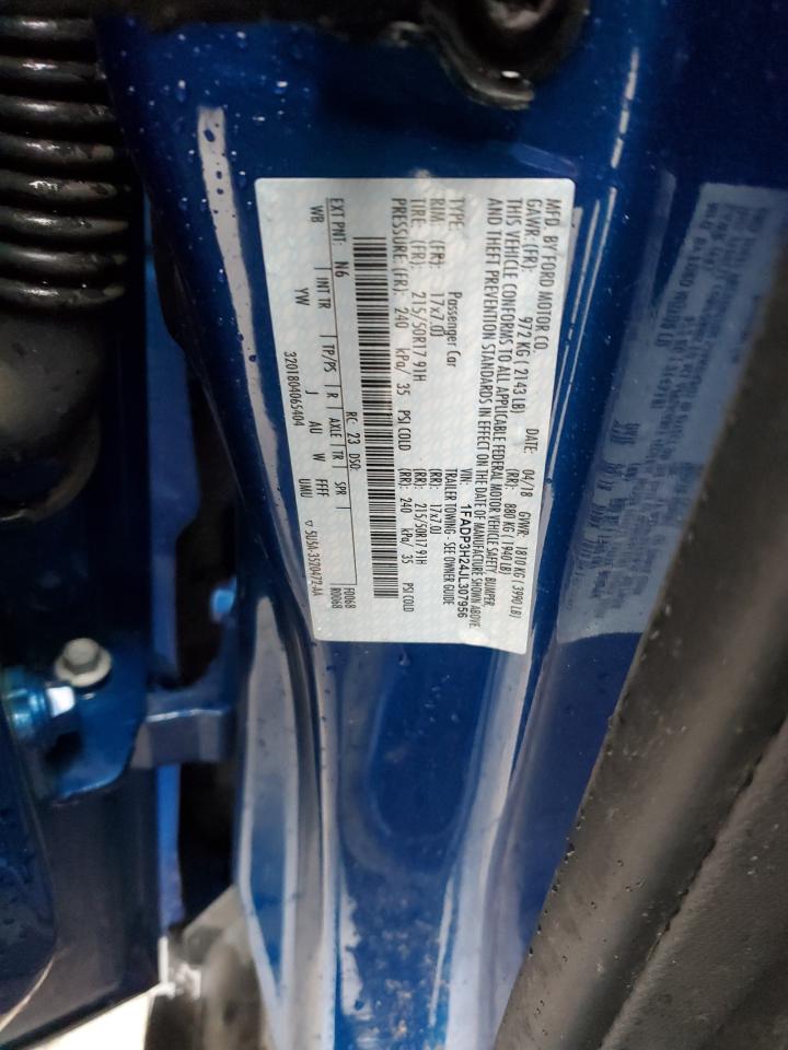 2018 Ford Focus VIN 1FADP3H24JL307956 Copart auction photo, front end damage thumbnail 12