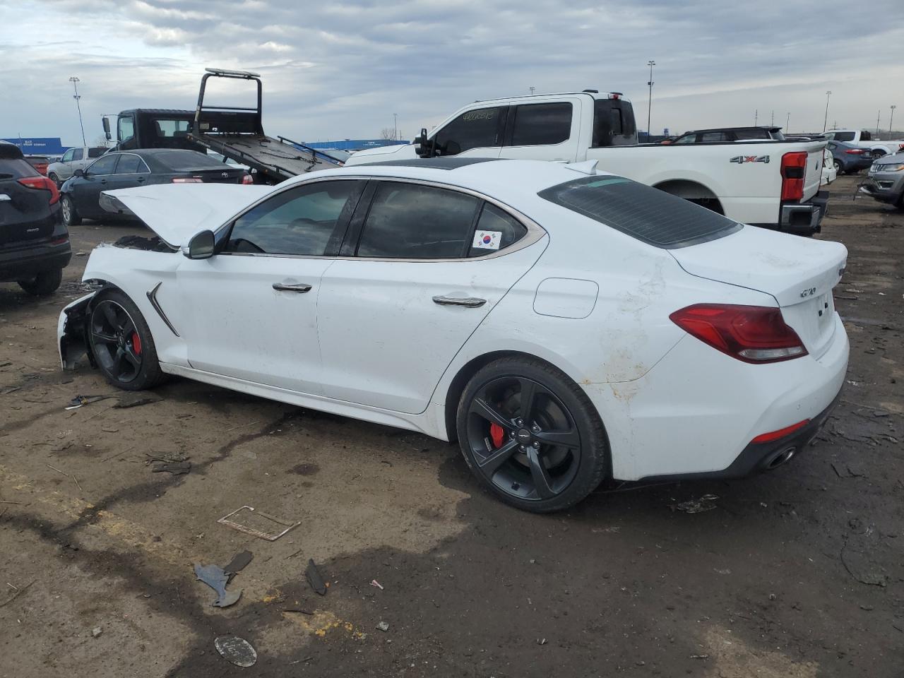 2019 Genesis G70 VIN KMTG34LE7KU027441 Copart auction photo, front end damage thumbnail 2