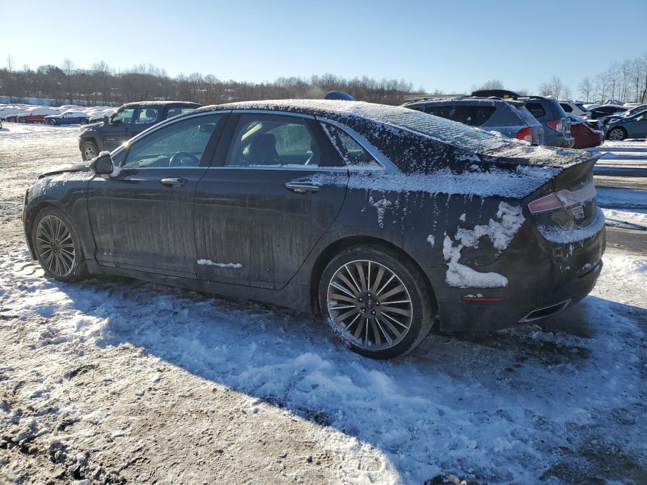 2015 Lincoln MKZ VIN 3LN6L2JK8FR607085 Copart auction photo, front end / side damage thumbnail 2