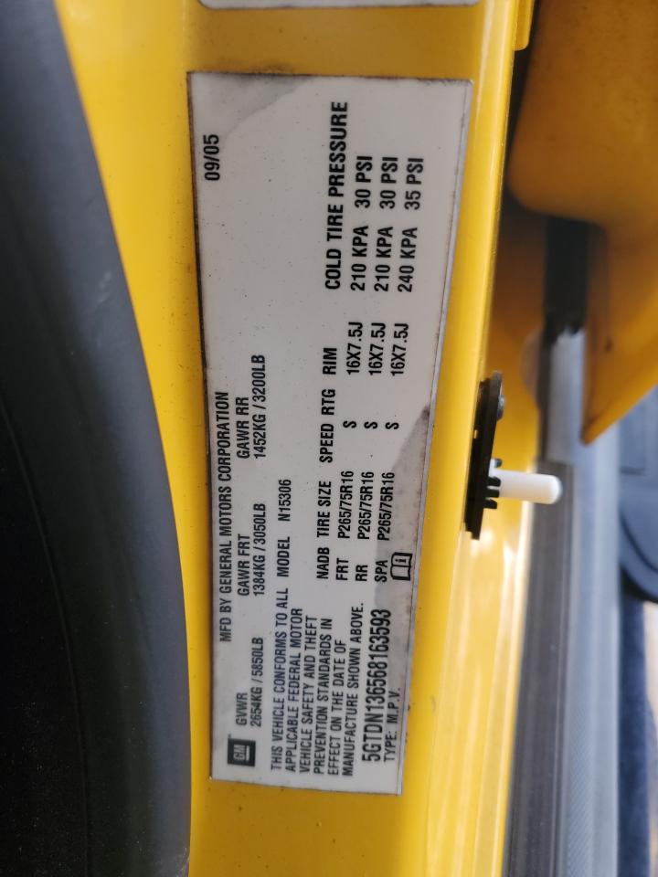 2006 Hummer H3 VIN 5GTDN136568163593 Copart auction photo, front end damage thumbnail 14