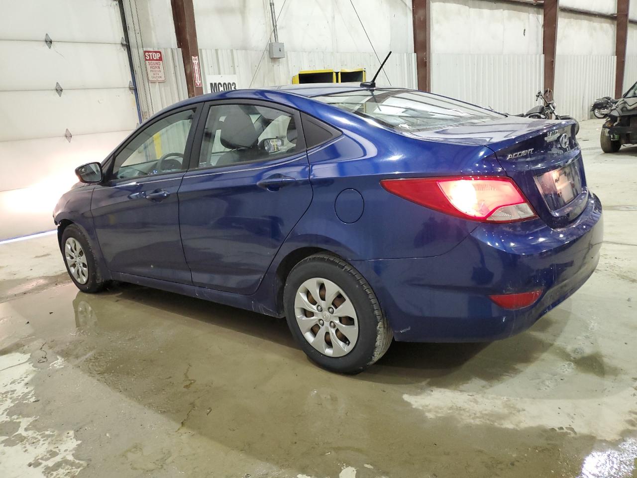 2015 Hyundai Accent VIN KMHCT4AE0FU923808 Copart auction photo, front end / vandalism damage thumbnail 2