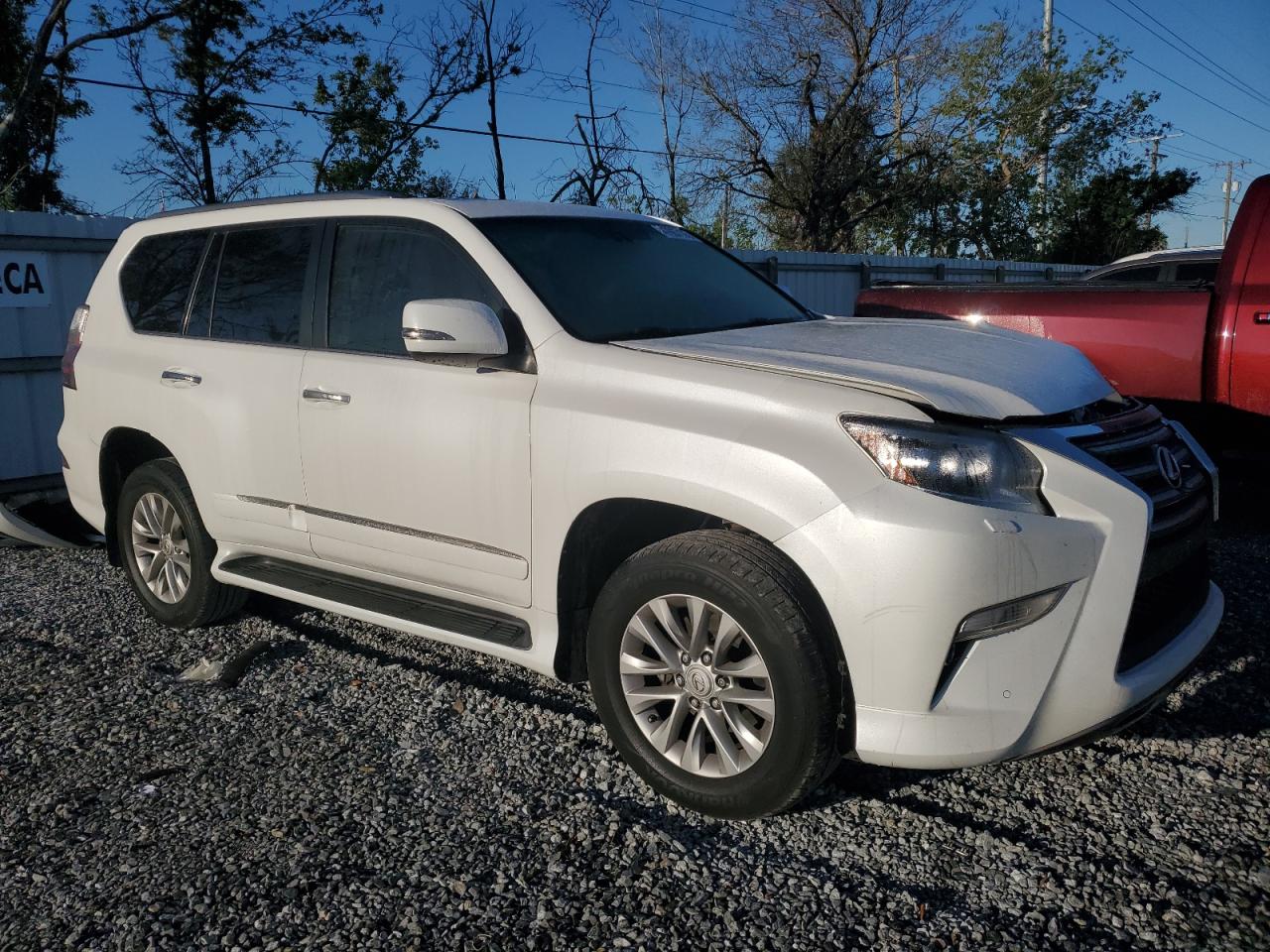 2015 Lexus GX VIN JTJBM7FX0F5090690 Copart auction photo, side / front end damage thumbnail 4