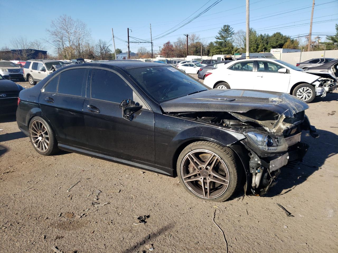 2014 Mercedes-Benz C-klasse VIN WDDGF7HB7EA905841 Copart auction photo, front end / rear end damage thumbnail 4
