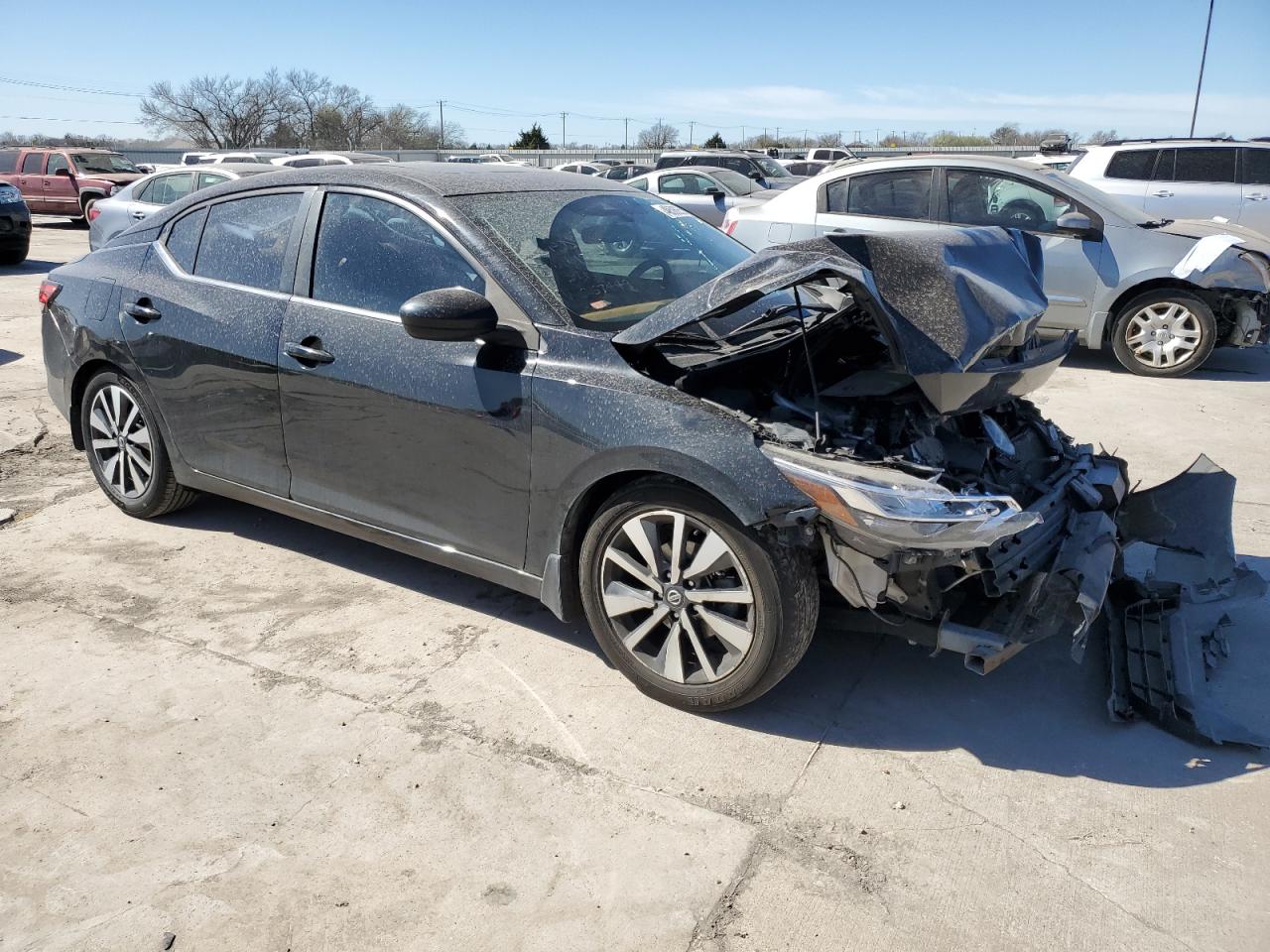 2020 Nissan Sentra VIN 3N1AB8CV0LY257449 Copart auction photo, hail / front end damage thumbnail 4