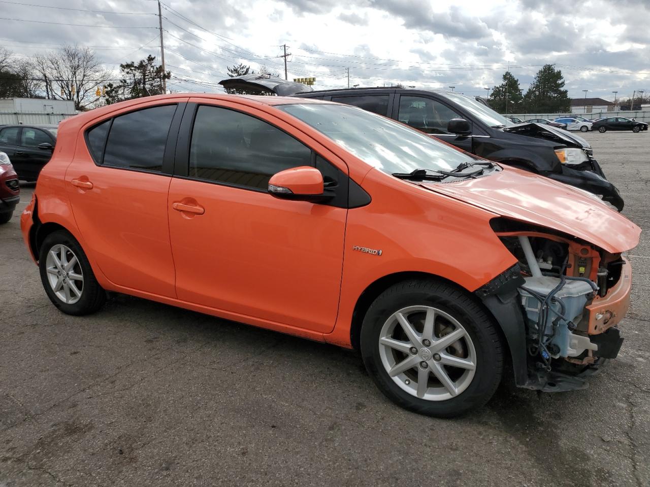 2012 Toyota Prius VIN JTDKDTB35C1003142 Copart auction photo, front end / rear end damage thumbnail 4