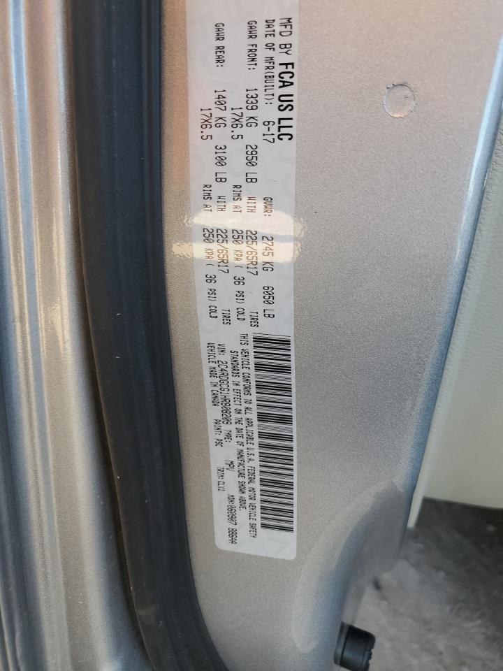 2017 Dodge Caravan VIN 2C4RDGCG1HR808209 Copart auction photo, front end damage thumbnail 13
