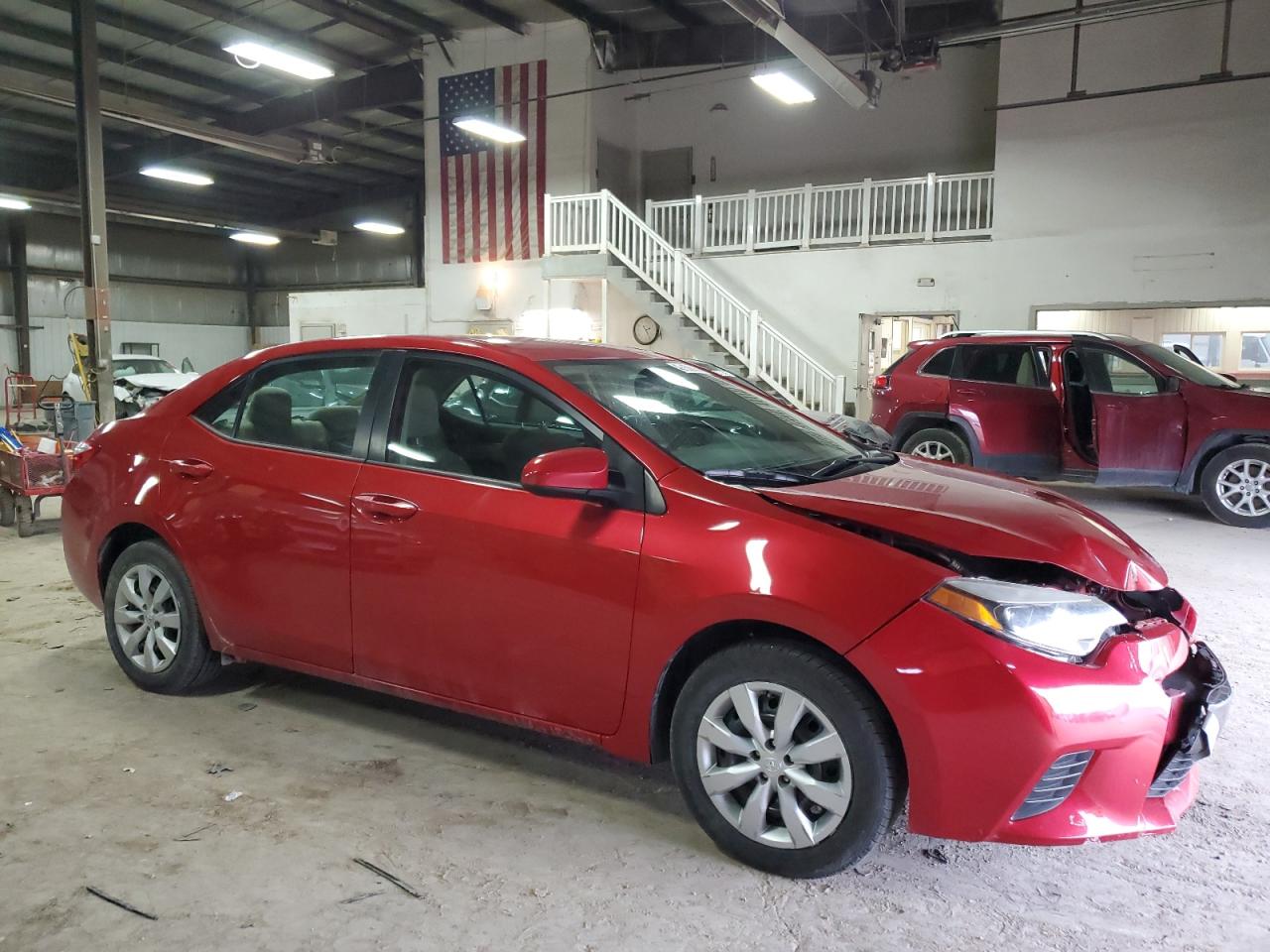 2015 Toyota Corolla VIN 5YFBURHE8FP256502 Copart auction photo, front end / mechanical damage thumbnail 4