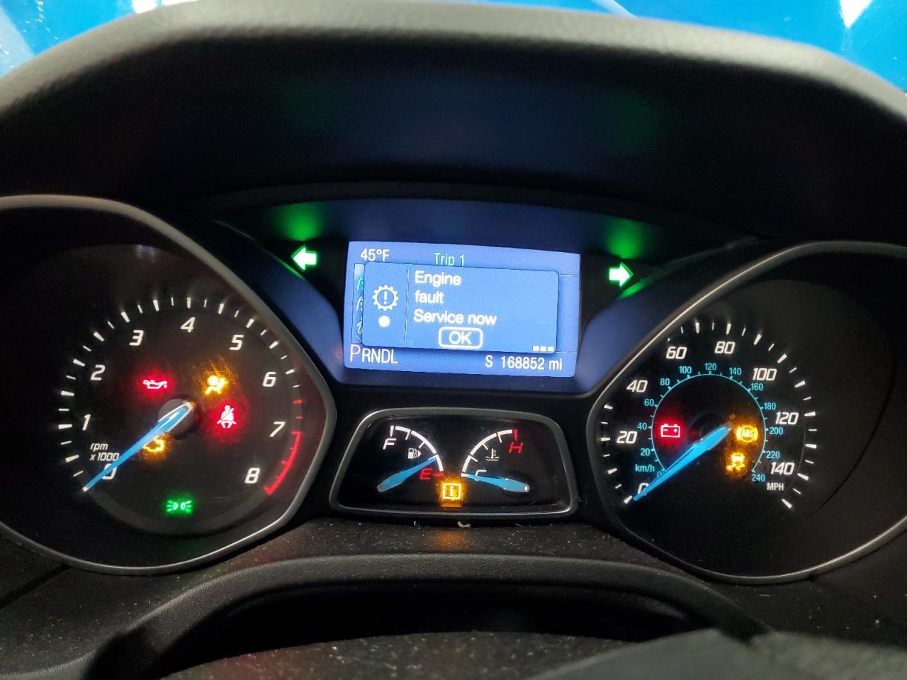 2014 Ford Focus VIN 1FADP3F27EL207584 Copart auction photo, front end damage thumbnail 9