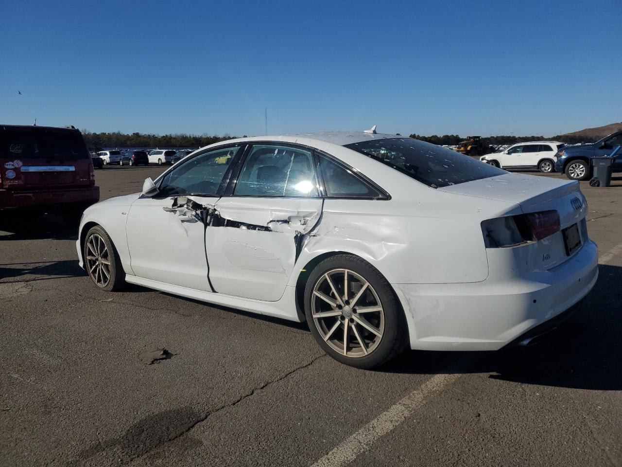 2018 Audi A6 VIN WAUG8AFC1JN047148 Copart auction photo, side / rear end damage thumbnail 2