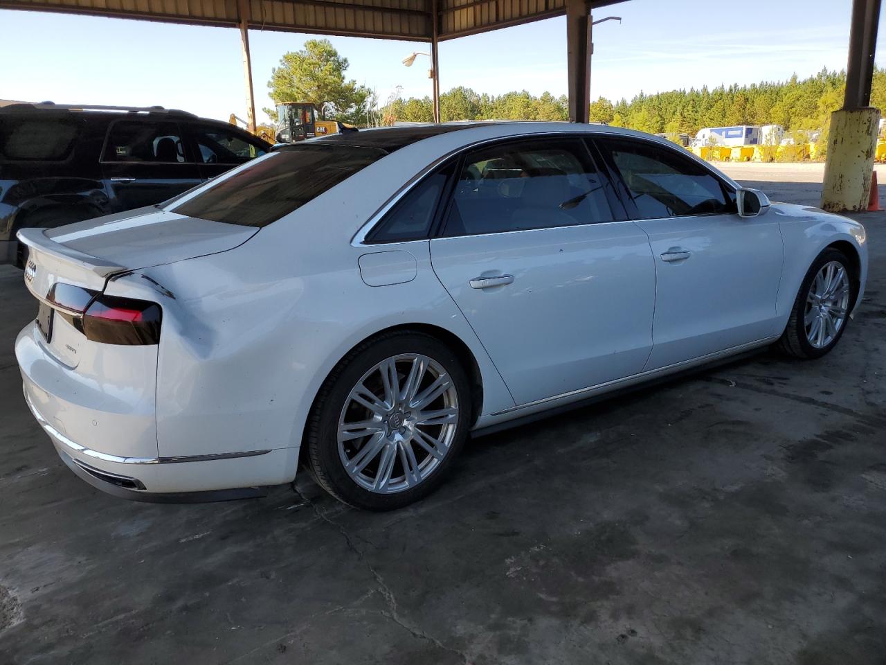 2015 Audi A8 VIN WAU3GAFD7FN008484 Copart auction photo, rear end damage thumbnail 3