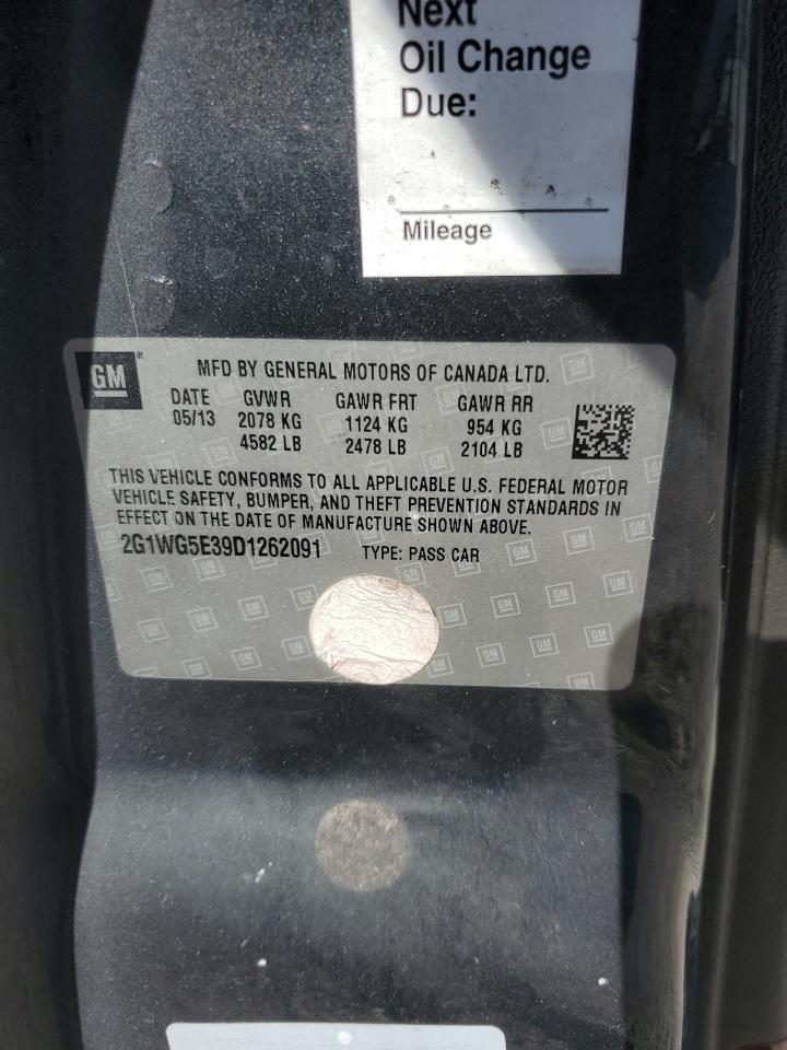 2013 Chevrolet Impala VIN 2G1WG5E39D1262091 Copart auction photo, side damage thumbnail 15