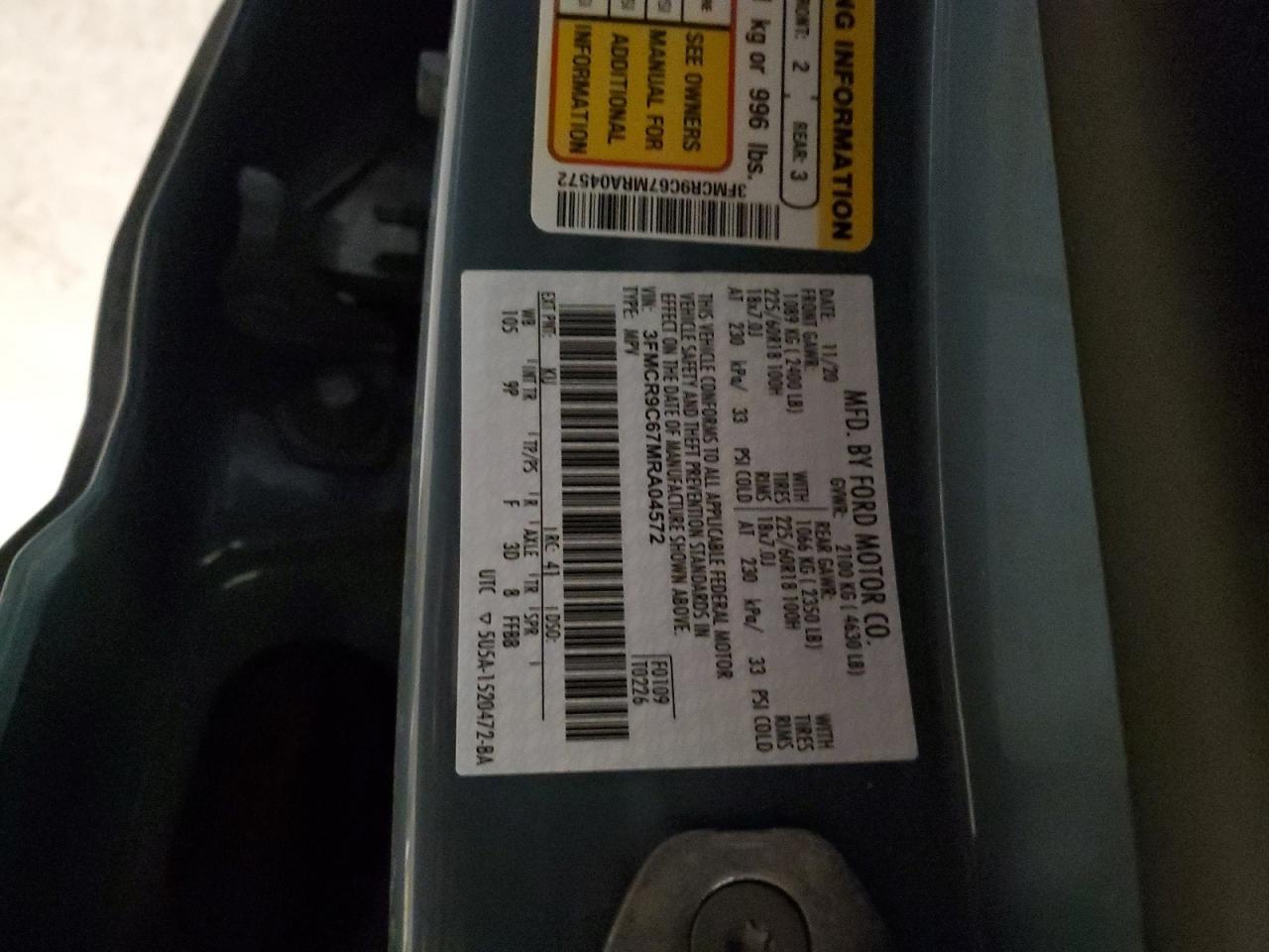 2021 Ford Bronco VIN 3FMCR9C67MRA04572 Copart auction photo, front end damage thumbnail 13