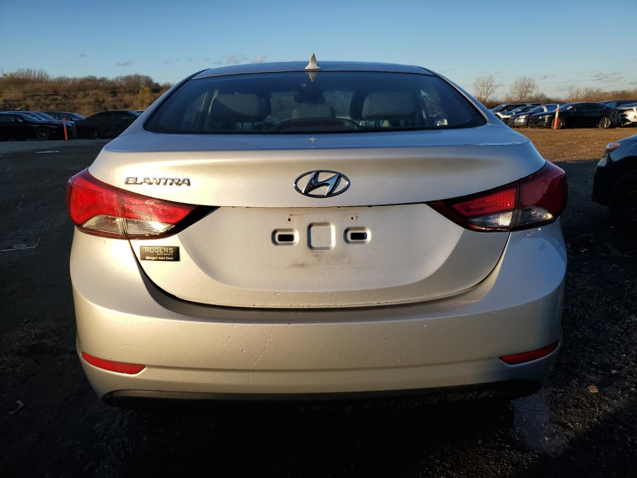2014 Hyundai Elantra VIN KMHDH4AE6EU184948 Copart auction photo, vandalism / minor dent/scratches damage thumbnail 6