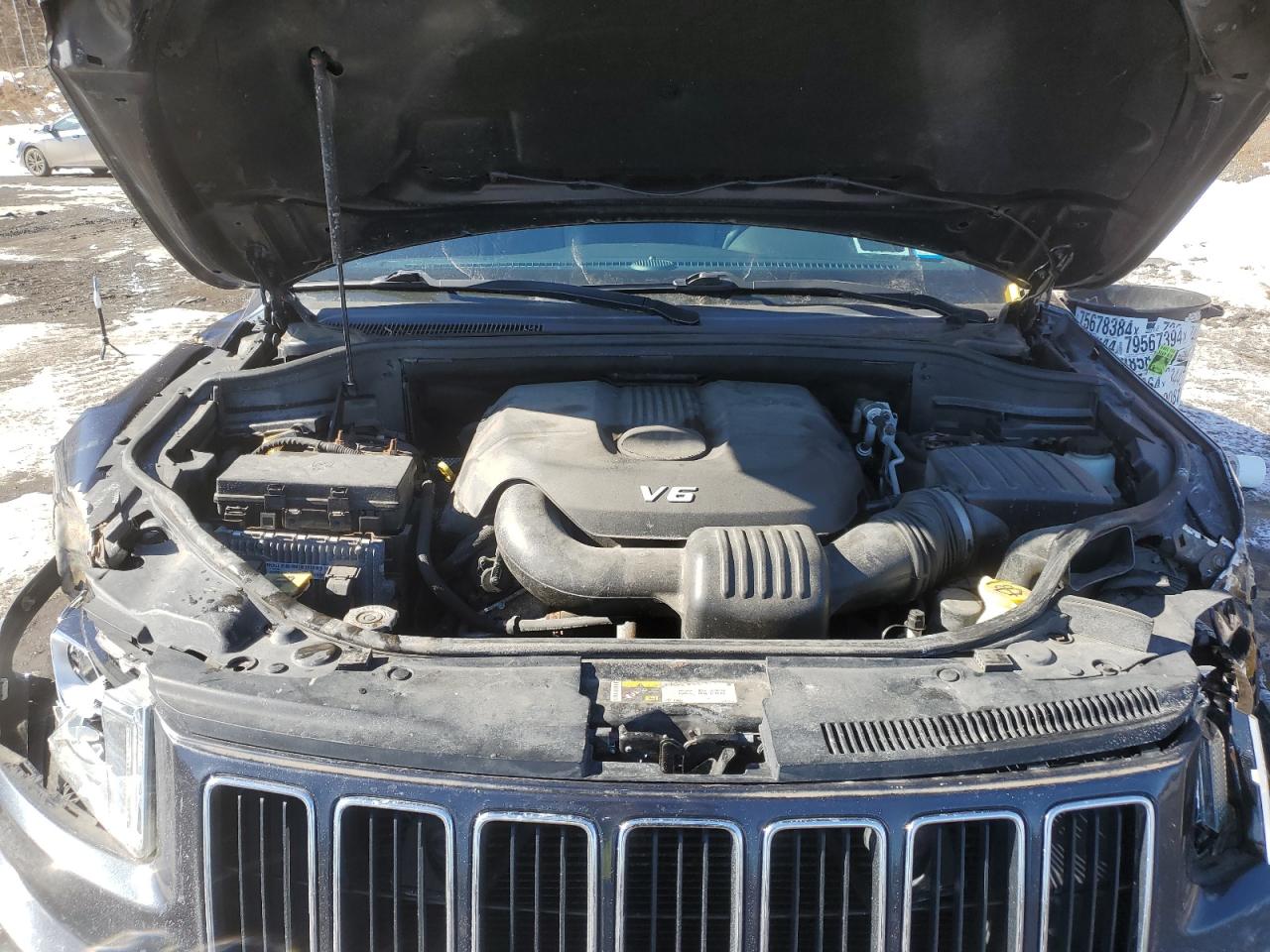 2014 Jeep Grand Cherokee VIN 1C4RJFBGXEC325455 Copart auction photo, front end / side damage thumbnail 13