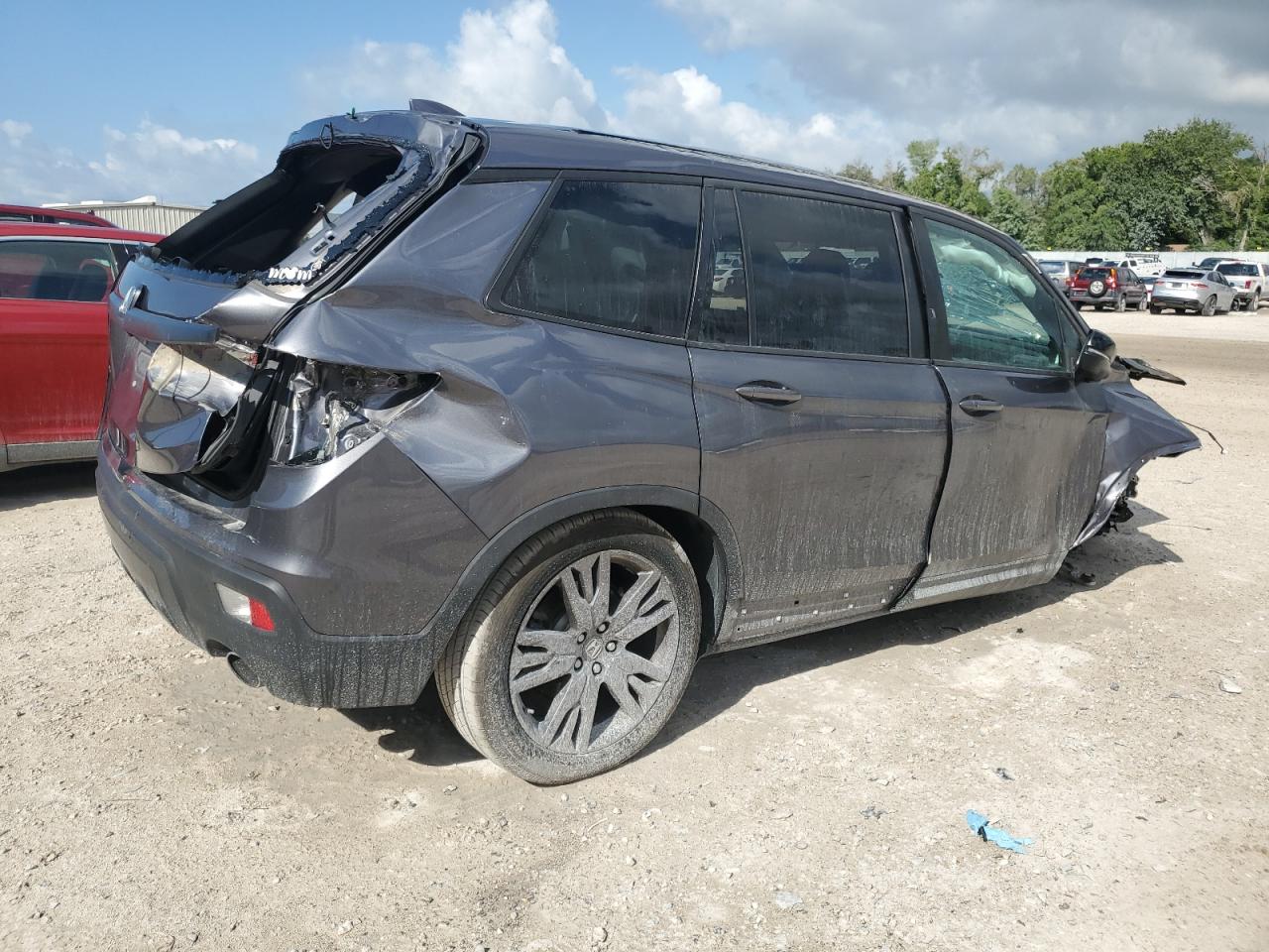 2020 Honda Passport VIN 5FNYF7H59LB002538 Copart auction photo, all over damage thumbnail 3