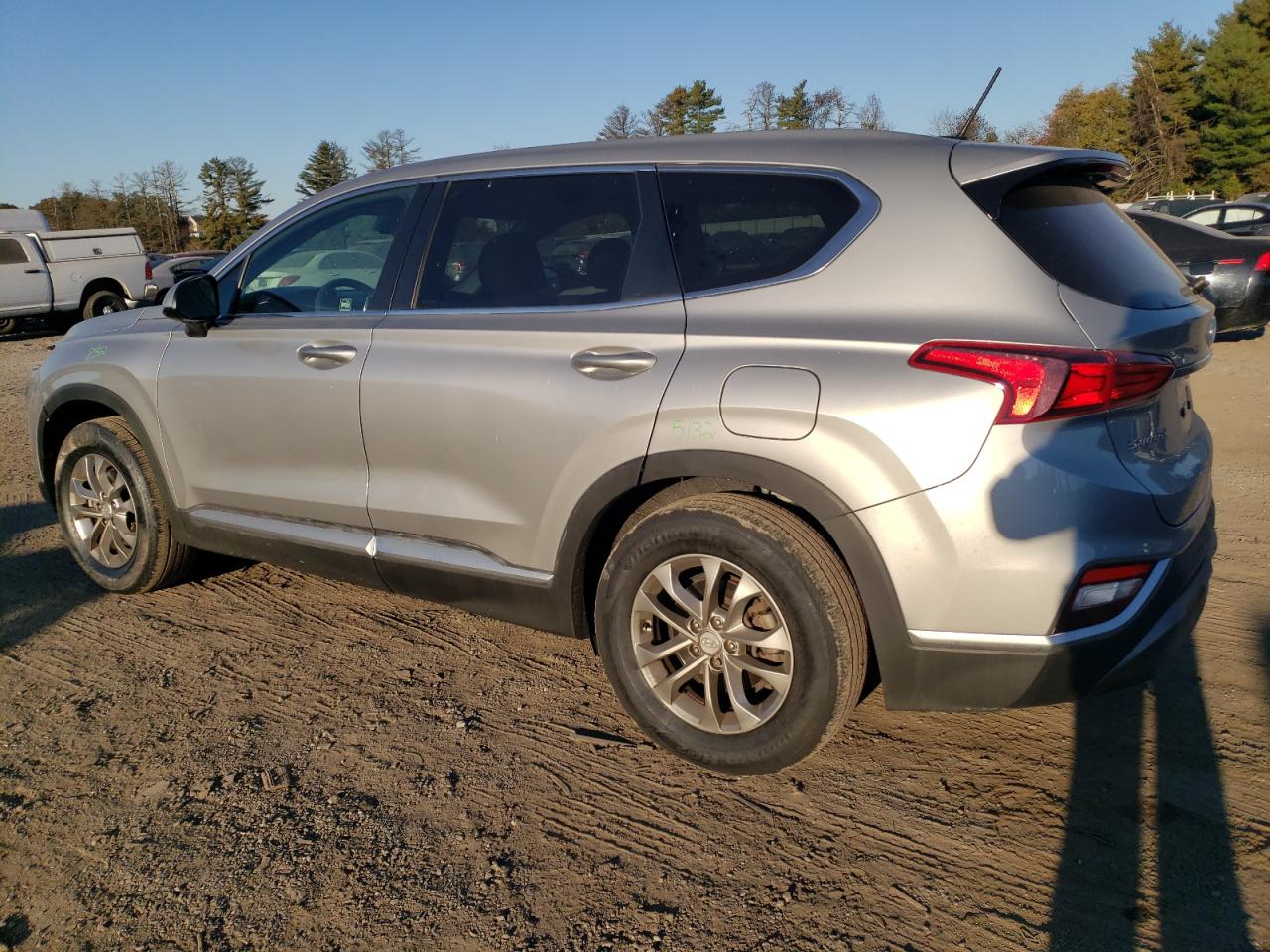 2020 Hyundai Santa Fe VIN 5NMS23AD7LH297682 Copart auction photo, front end / side damage thumbnail 2