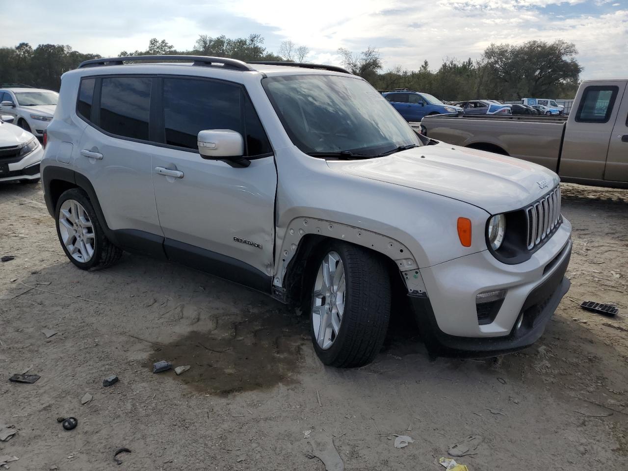 2021 Jeep Renegade VIN ZACNJCBBXMPM41585 Copart auction photo, front end / side damage thumbnail 4