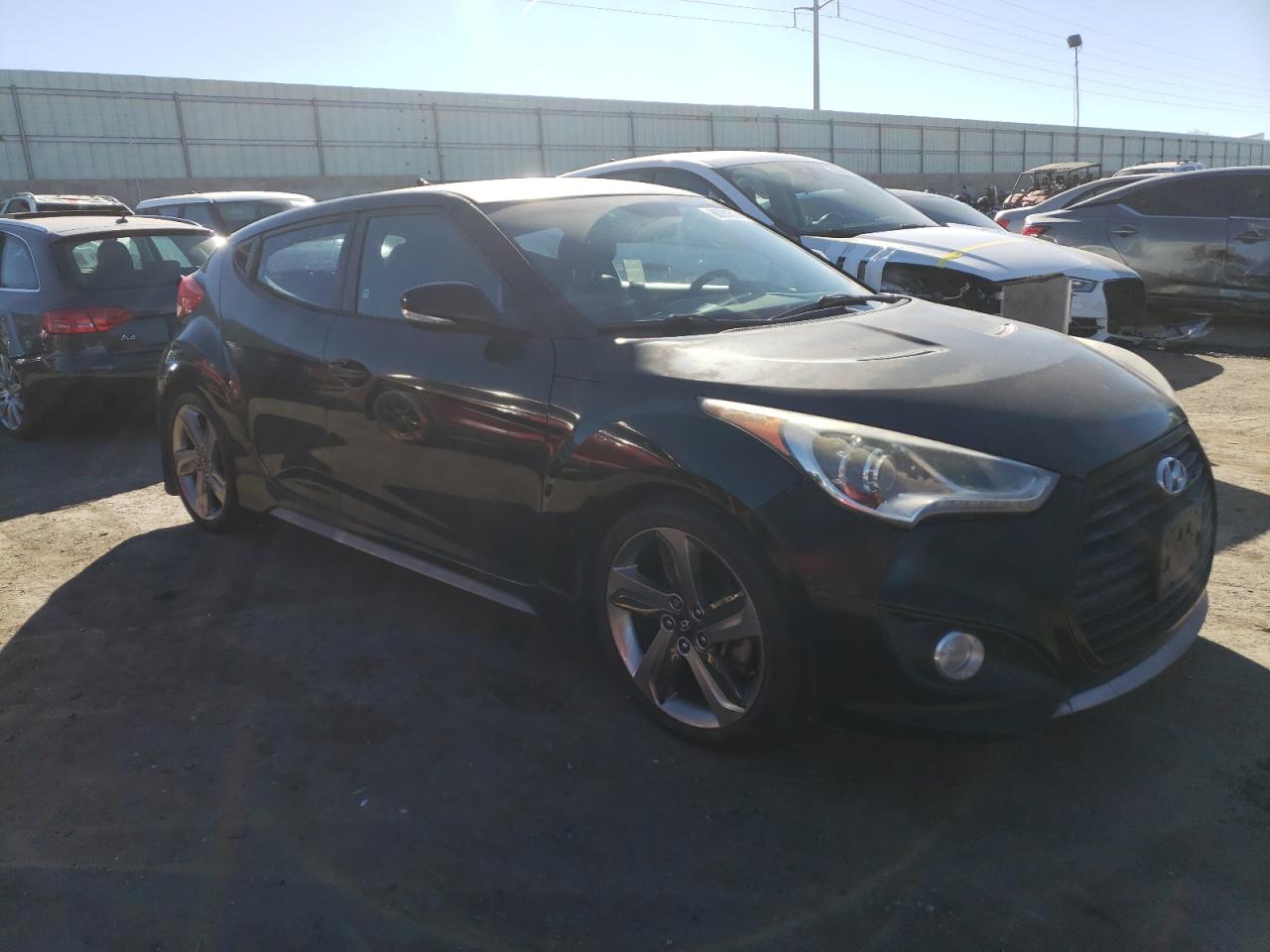 2013 Hyundai Veloster VIN KMHTC6AE4DU141049 Copart auction photo, side damage thumbnail 4