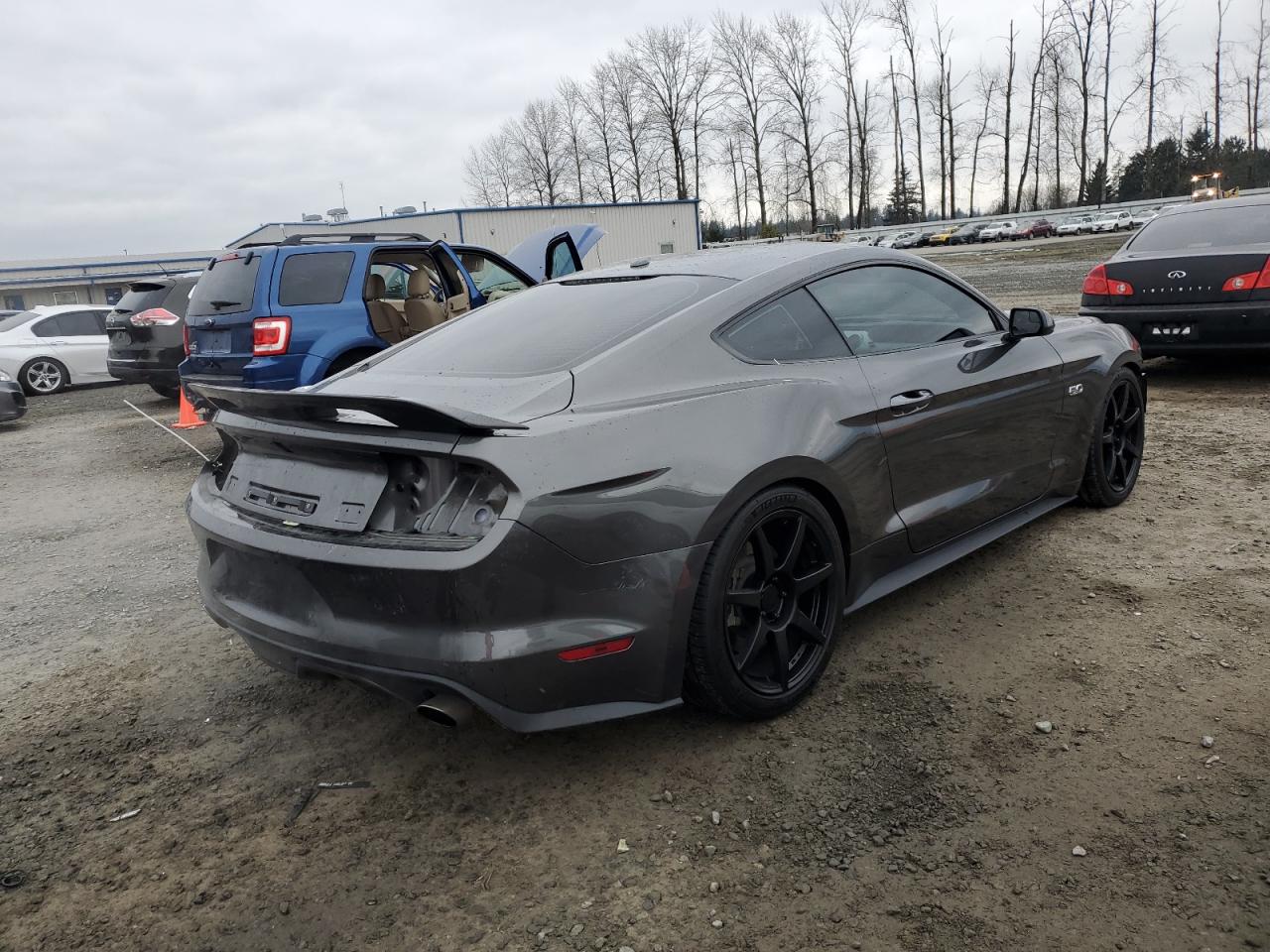 2015 Ford Mustang VIN 1FA6P8CF0F5414370 Copart auction photo, rear end / front end damage thumbnail 3