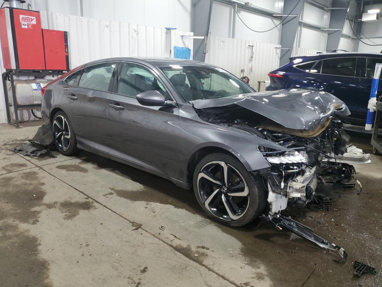 2018 Honda Accord VIN 1HGCV1F39JA066923 Copart auction photo, front end / side damage thumbnail 4