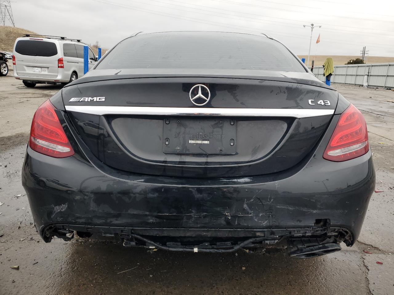 2017 Mercedes-Benz C-klasse VIN 55SWF6EB1HU198007 Copart auction photo, front end / undercarriage damage thumbnail 6