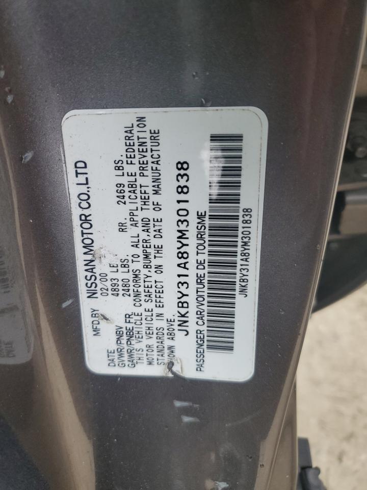 2000 Infiniti Q45 VIN JNKBY31A8YM301838 Copart auction photo, rear end damage thumbnail 14