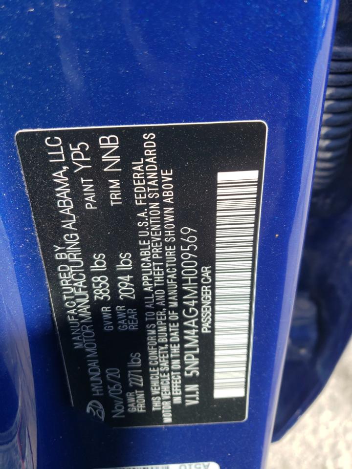 2021 Hyundai Elantra VIN 5NPLM4AG4MH009569 Copart auction photo, front end / hail damage thumbnail 13