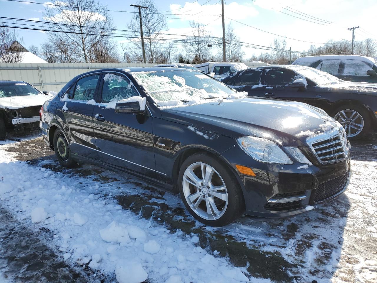 2012 Mercedes-Benz E-klasse VIN WDDHF8JB7CA652540 Copart auction photo, front end damage thumbnail 4