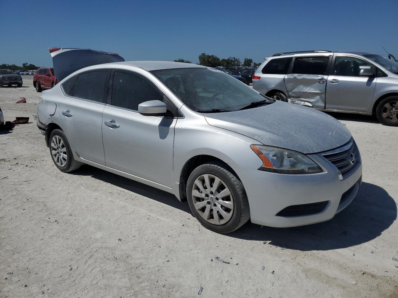 2014 Nissan Sentra VIN 3N1AB7AP7EL678471 Copart auction photo, rear end damage thumbnail 4