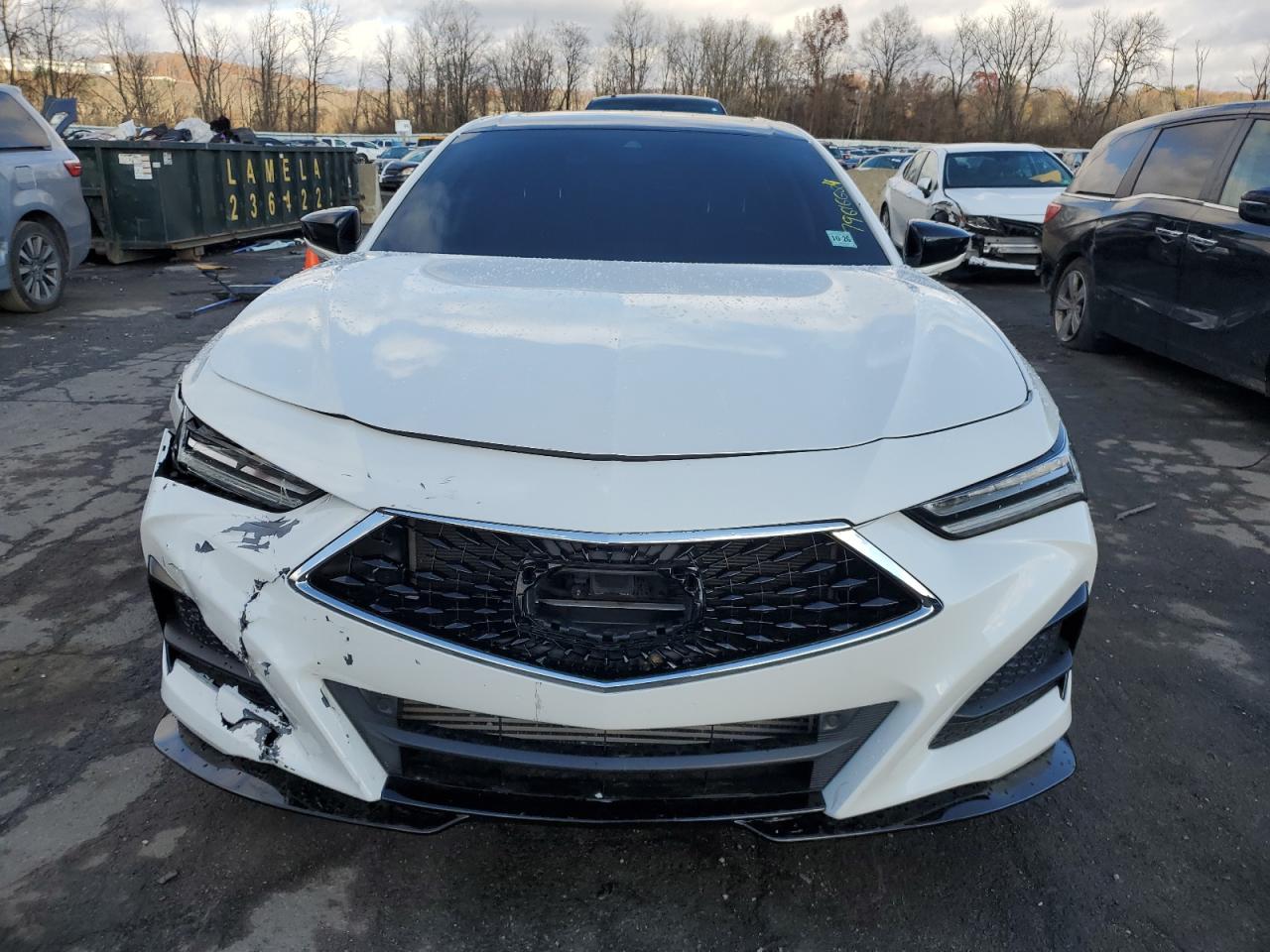 2021 Acura TLX VIN 19UUB6F42MA011589 Copart auction photo, front end / minor dent/scratches damage thumbnail 5