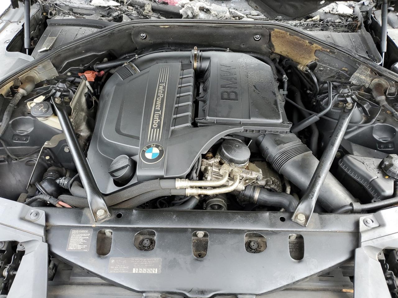 2013 BMW 7er VIN WBAYE4C50DD137454 Copart auction photo, burn damage thumbnail 11