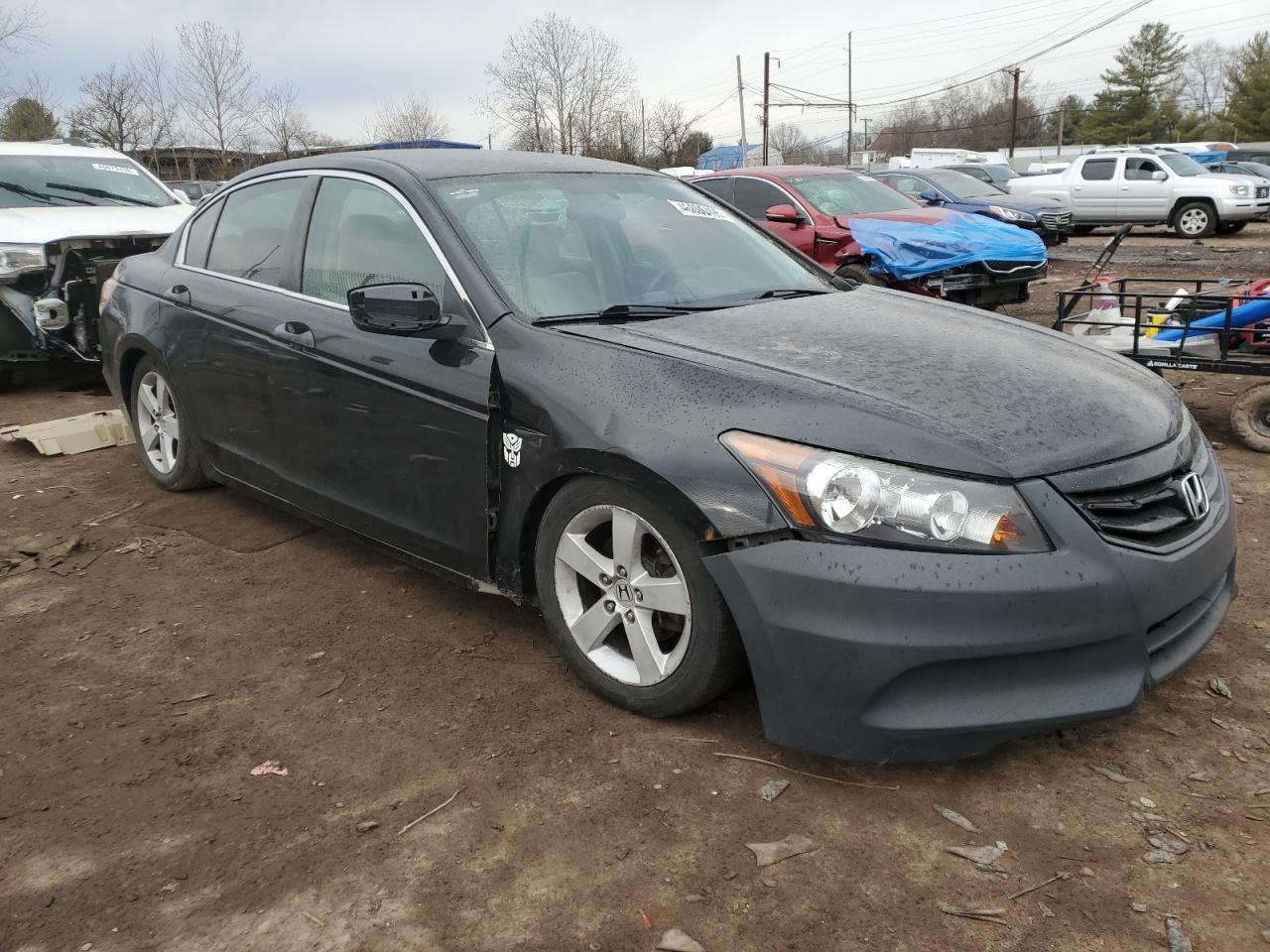 2012 Honda Accord VIN 1HGCP2E33CA110967 Copart auction photo, side / front end damage thumbnail 4