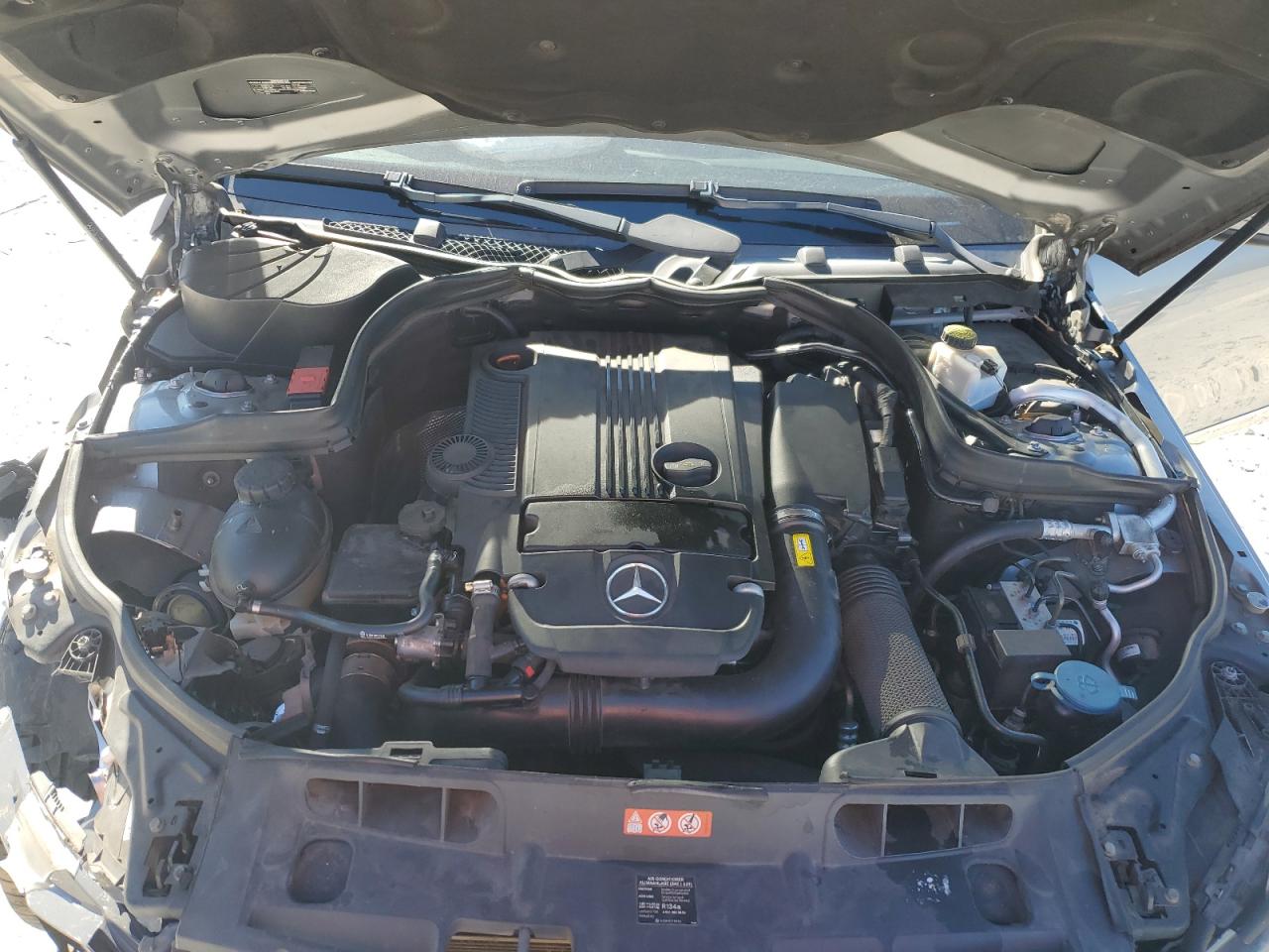 2013 Mercedes-Benz C-klasse VIN WDDGF4HB8CR230272 Copart auction photo, undercarriage / front end damage thumbnail 12