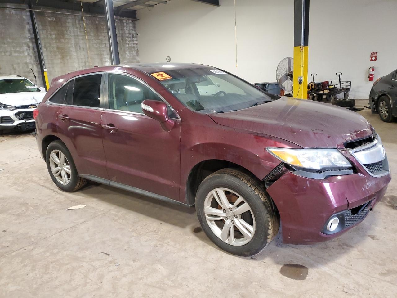 2015 Acura RDX VIN 5J8TB4H5XFL019498 Copart auction photo, front end / side damage thumbnail 4