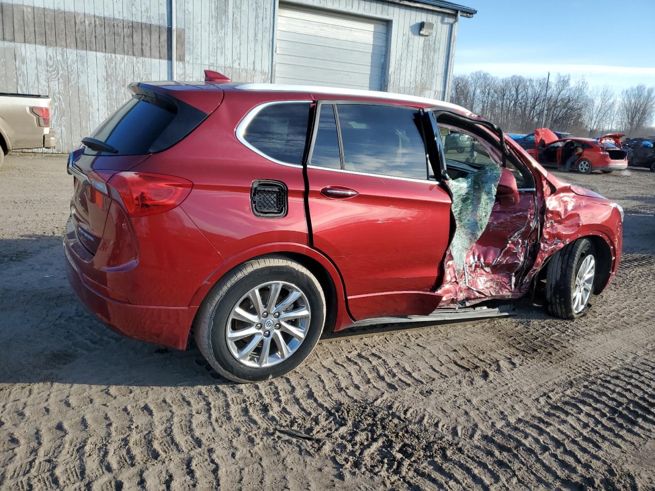 2019 Buick Envision VIN LRBFXCSA0KD058021 Copart auction photo, side / front end damage thumbnail 3