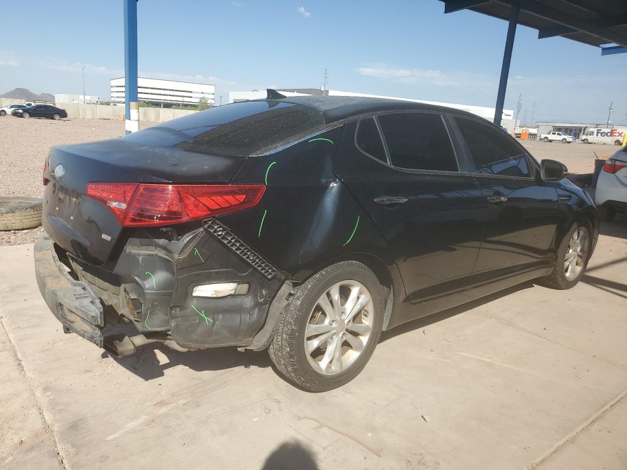2013 KIA Optima VIN 5XXGM4A75DG208241 Copart auction photo, rear end damage thumbnail 3